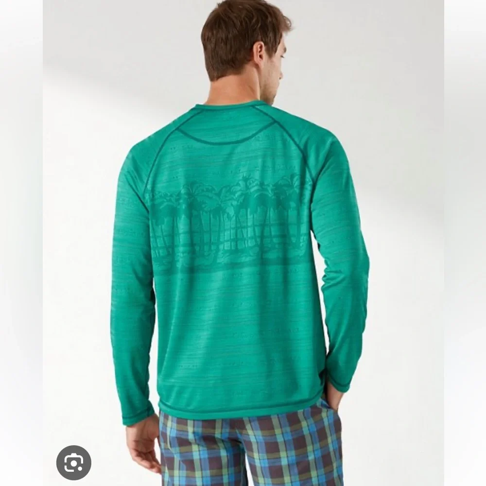 NWT TOMMY BAHAMA Palm Boulevard IslandZone® Long-Sleeve Crew - Picture 2 of 5